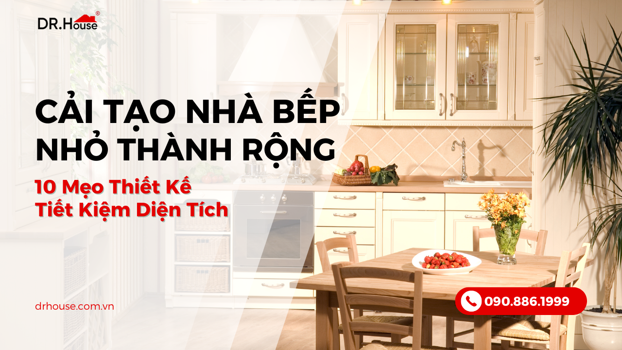 Cải Tạo Nhà Bếp Nhỏ Thành Rộng: 10 Mẹo Thiết Kế Tiết Kiệm Diện Tích