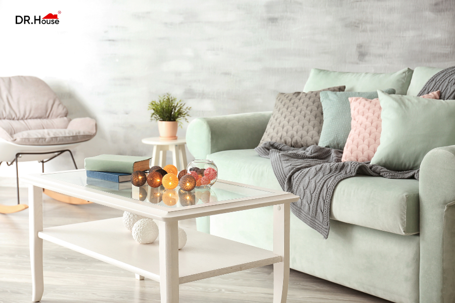 Tông màu pastel kết hợp nội thất thông minh