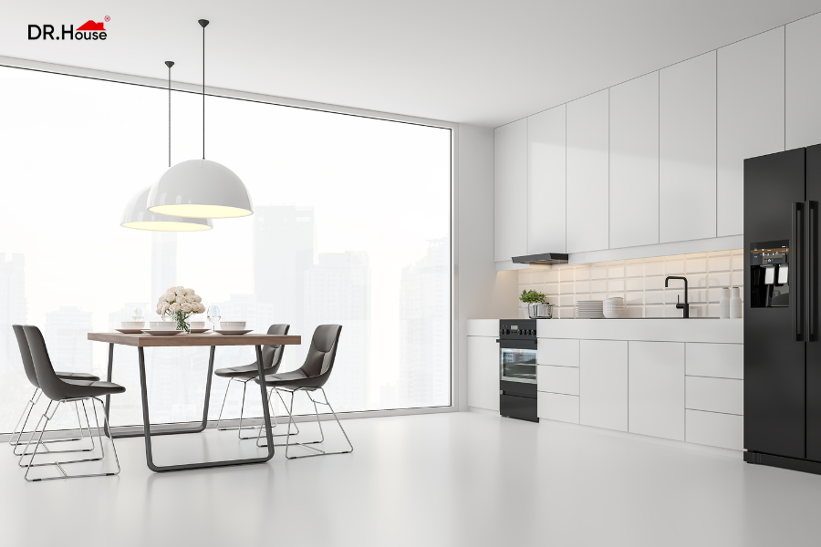 Thiết kế nội thất nhà bếp không gian mở