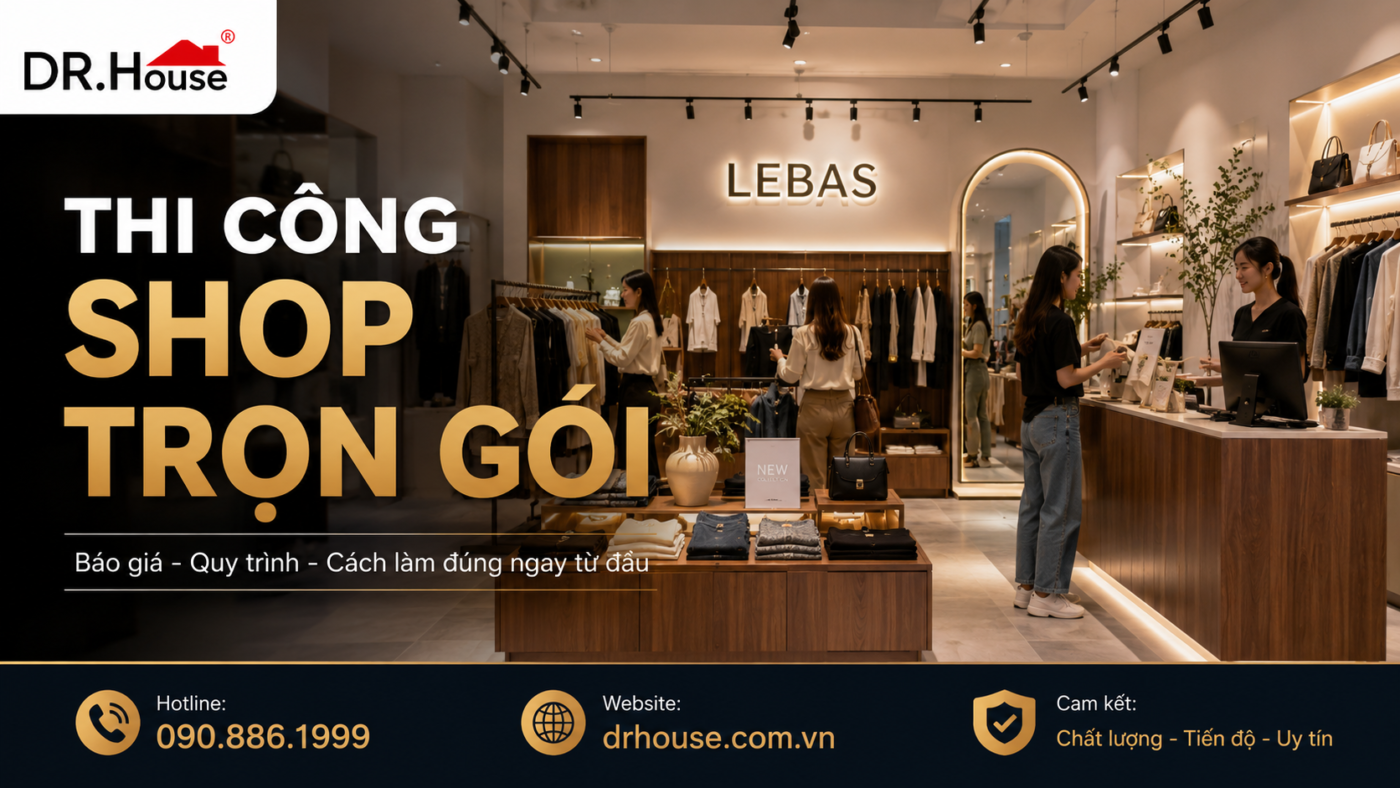 Thi công shop