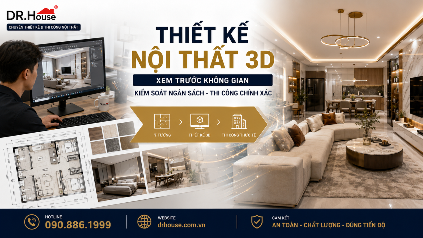 thiết kế nội thất 3d